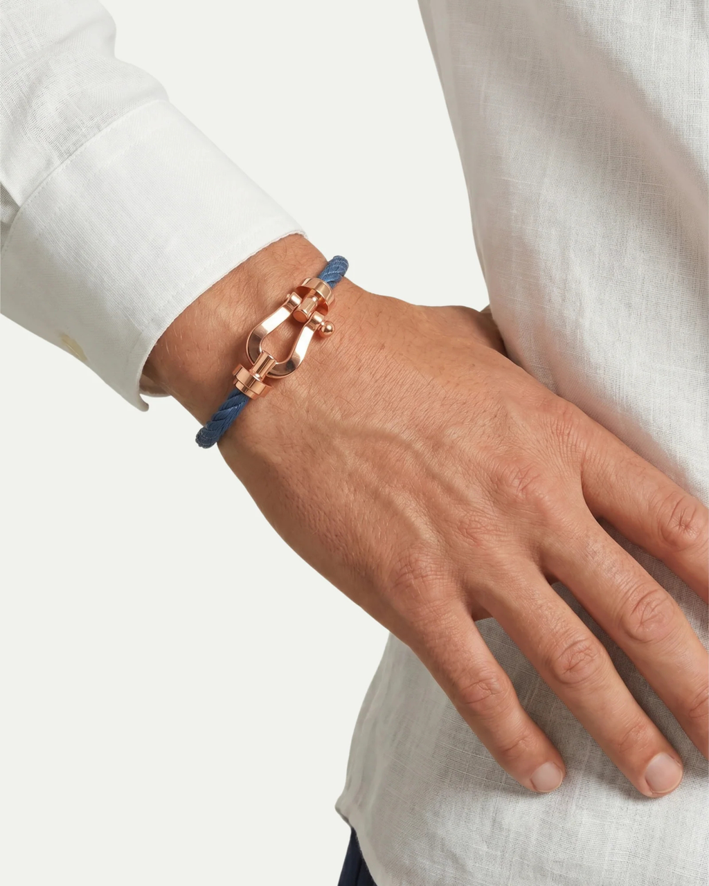 YACHT BRACELET - NAVY/ROSE GOLD