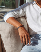 YACHT BRACELET - NAVY/ROSE GOLD
