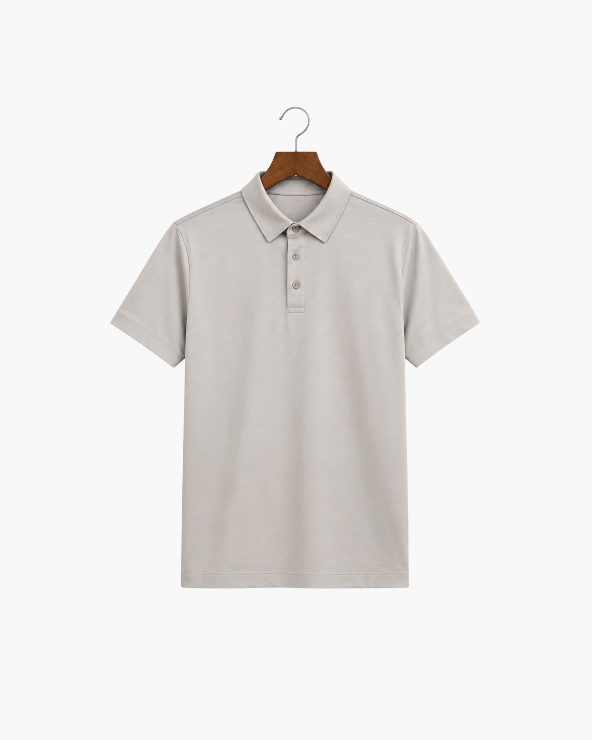 MERCERIZED COTTON POLO - GREY