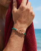 YACHT BRACELET - GREEN/ROSE GOLD