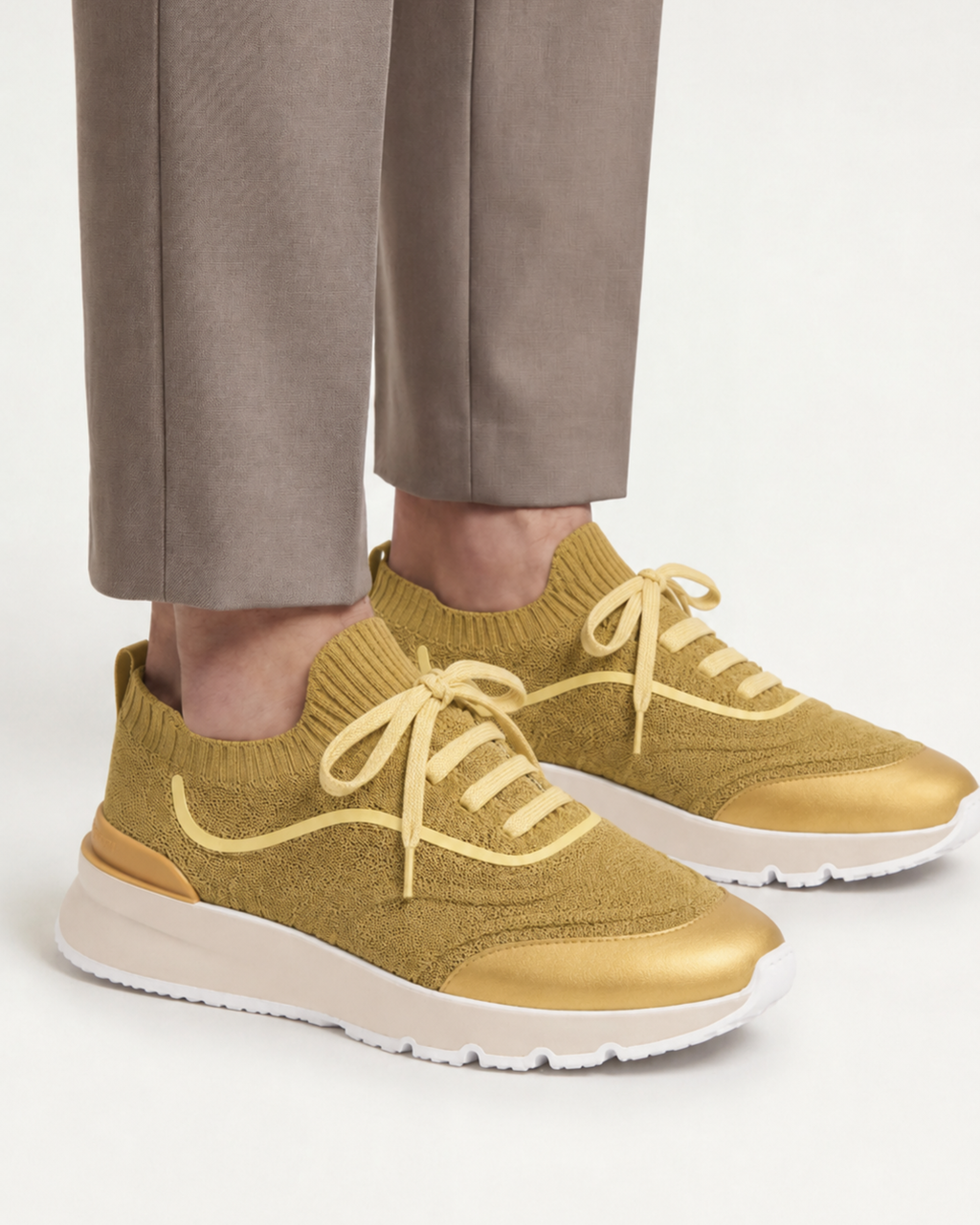 MONTERA MESH SLIP-ON SNEAKER - GOLD/YELLOW