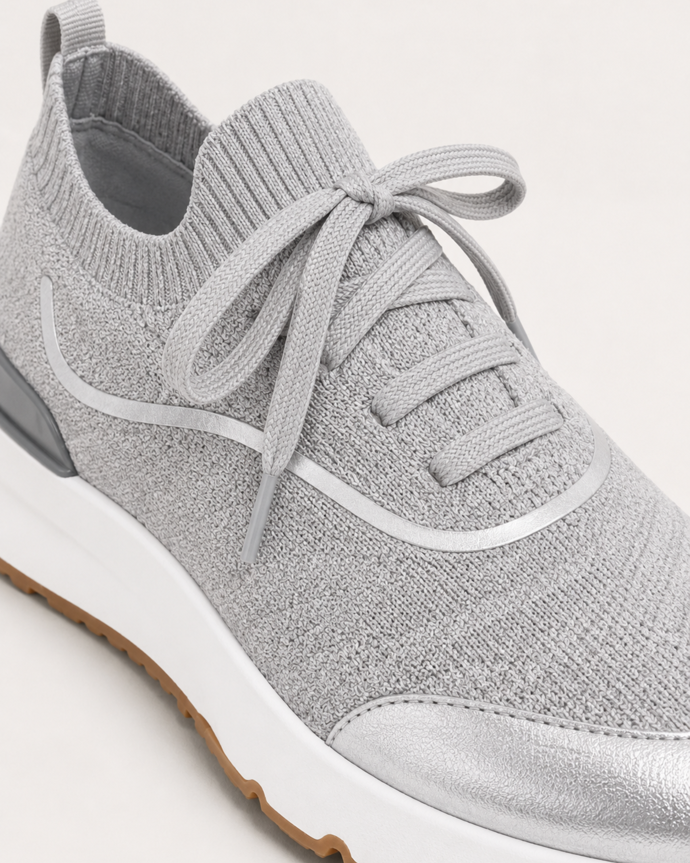 MONTERA MESH SLIP-ON SNEAKER - SILVER