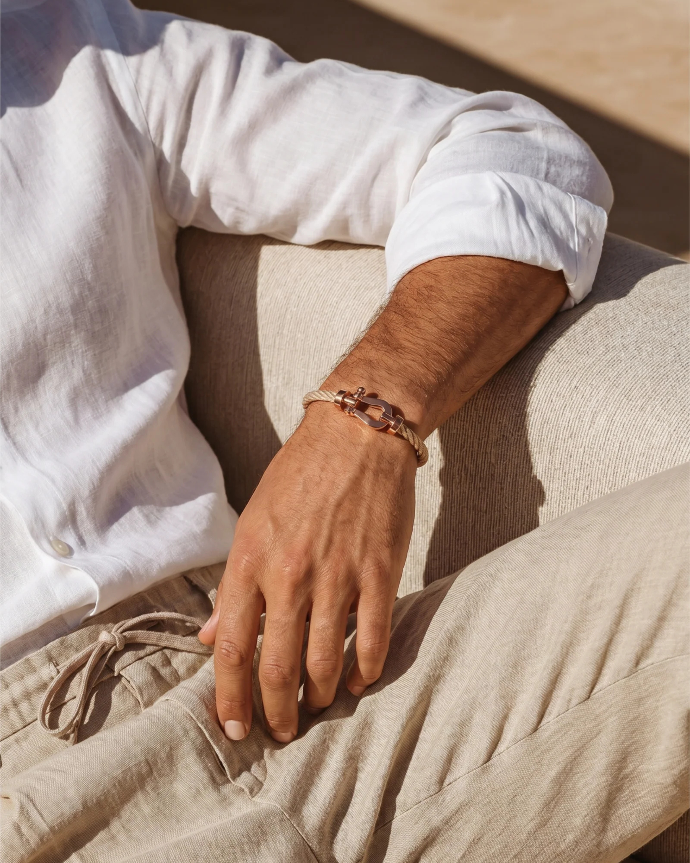 YACHT BRACELET - SAND/ROSE GOLD