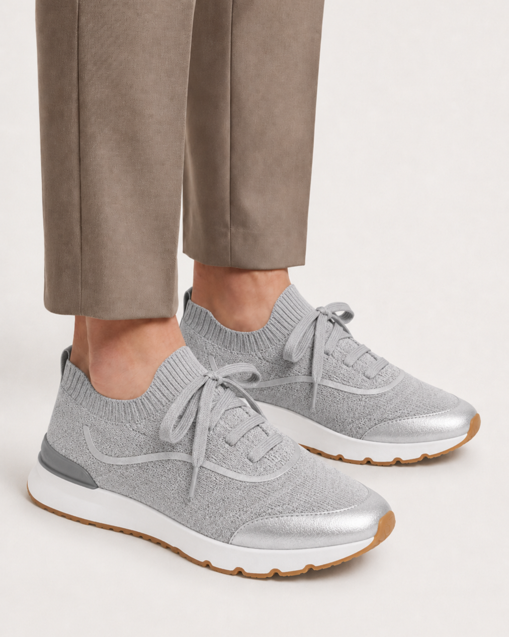 MONTERA MESH SLIP-ON SNEAKER - SILVER