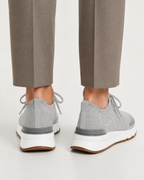 MONTERA MESH SLIP-ON SNEAKER - SILVER