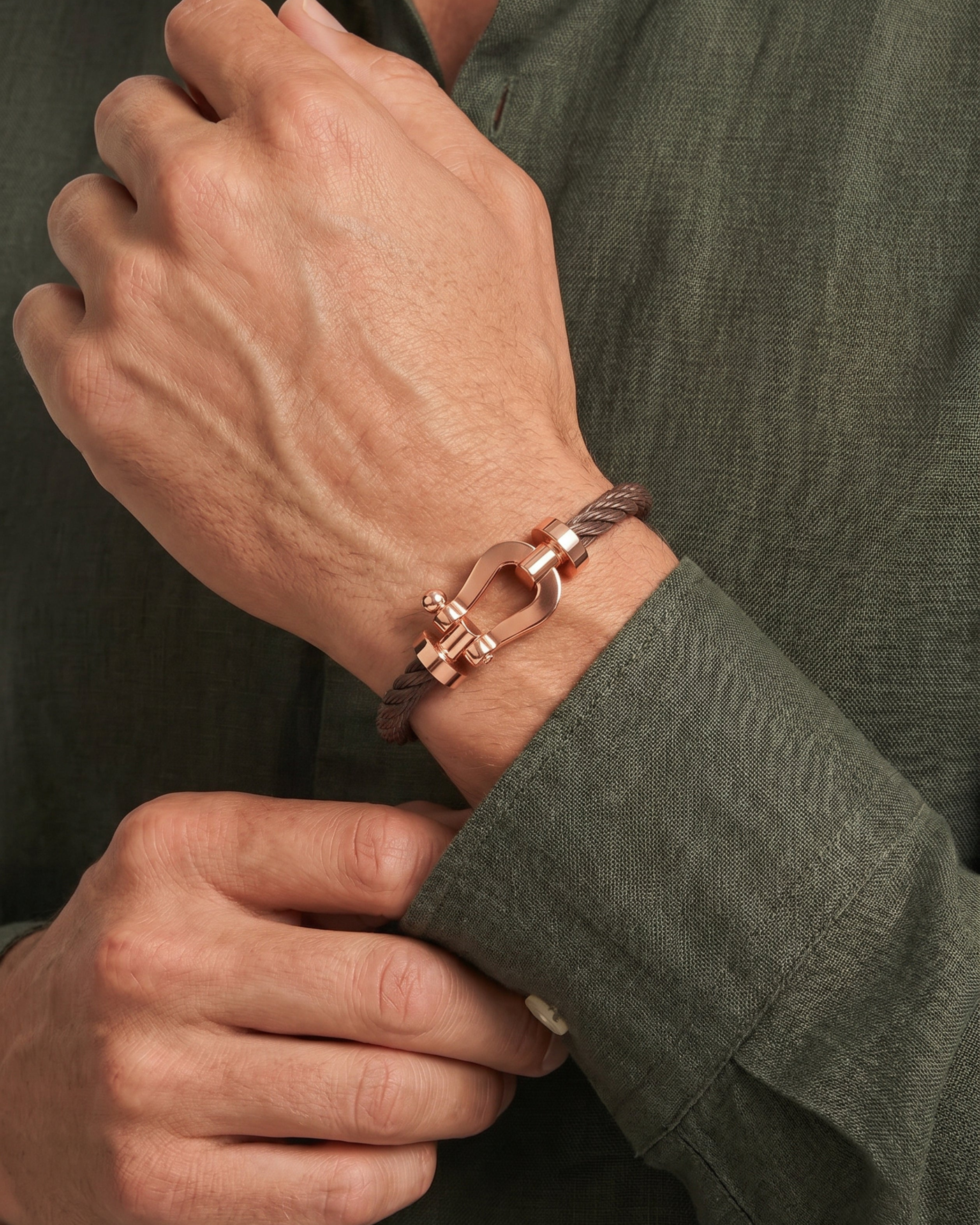 YACHT BRACELET - TAUPE/ROSE GOLD
