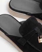 SEASIDE SUEDE MULE - BLACK