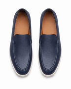 ALVERO LEATHER LOAFER - NAVY