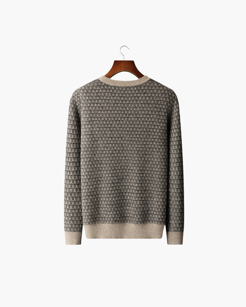 CASHMERE JACQUARD CLASSIC CREWNECK