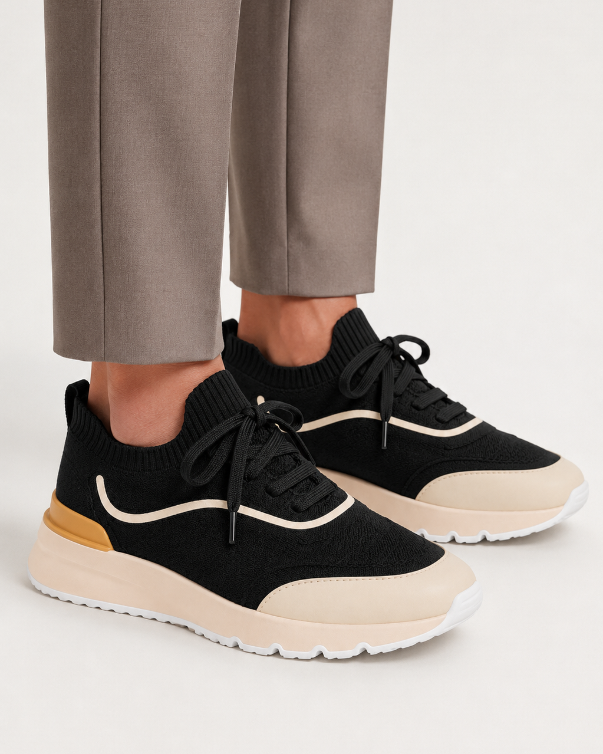 MONTERA MESH SLIP-ON SNEAKER - BLACK/SAND